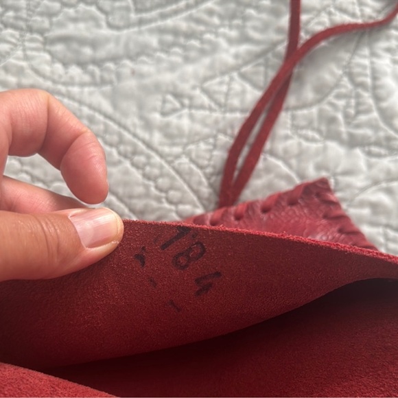 Red Leather Crossbody Bag bundle with Free Crumpler bag . - Picture 2 of 16